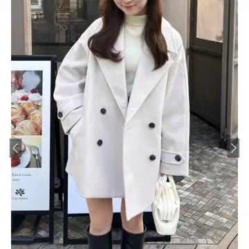 GRL 그레일 페이크 울 오버 피코트