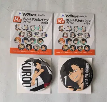 하이큐!! 쿠로오 테츠로 캔뱃지 리시브 2개 세트