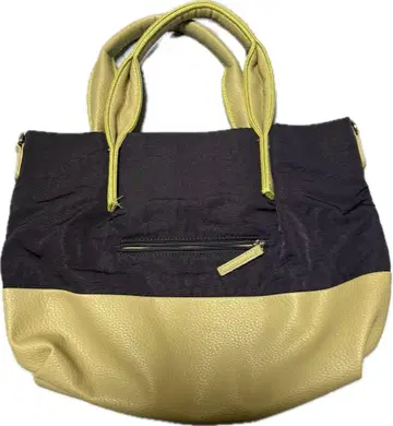 네이비 베이지 토트백