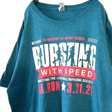 저지즈 BURSTING 스피도 T셔츠 L 그린 녹색 구제 의류