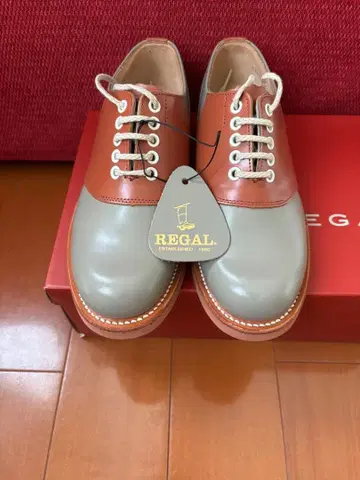 REGAL 안장 신발 23cm 그레이/브라운 [미사용 새상품]