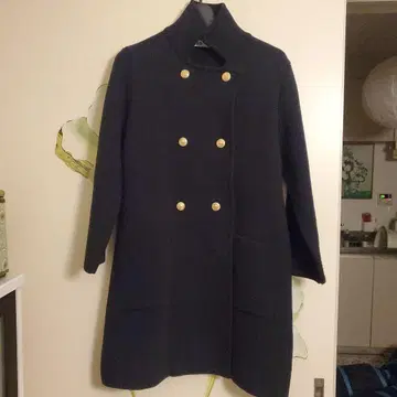 ZARA 네이비 더블 브레스트 코트 자켓 M