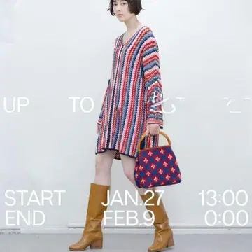 Vintage 코튼 니트 원피스 luik rose OZ