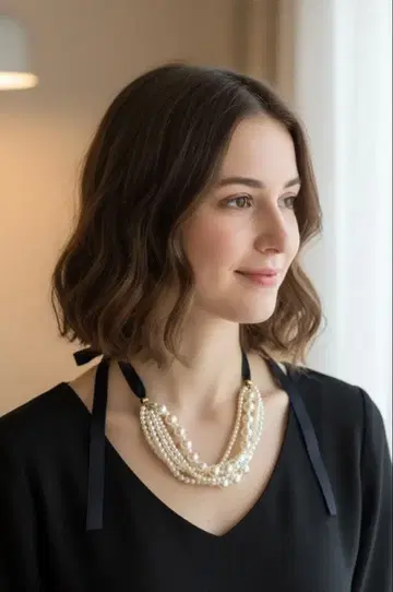 펄 레이어드 목걸이