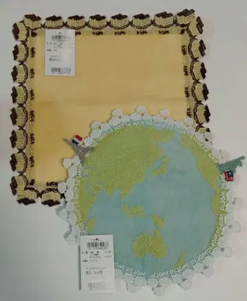 치카자와 레이스 타월 손수건 2장 세트 세계 여행 후쿠사야 카스테라