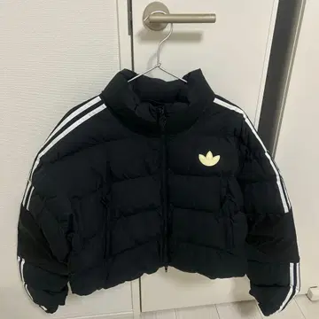 adidas 크롭 다운 자켓 블랙