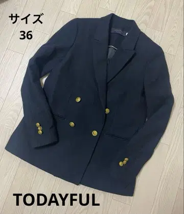 TODAYFUL 투데이풀 테일러드 자켓 네이비 골드 버튼