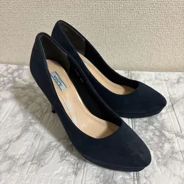 네이비 스웨이드 스틸레토 펌프스