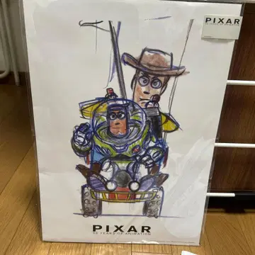 픽사 전시회 토이스토리 포스터 우디 버즈 라이트이어