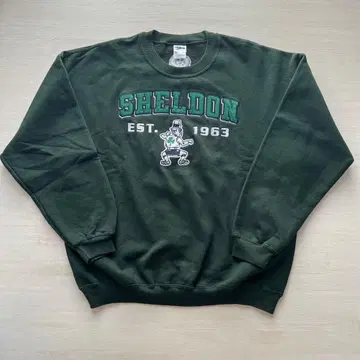 SHELDON 맨투맨 그린 XL GILDAN