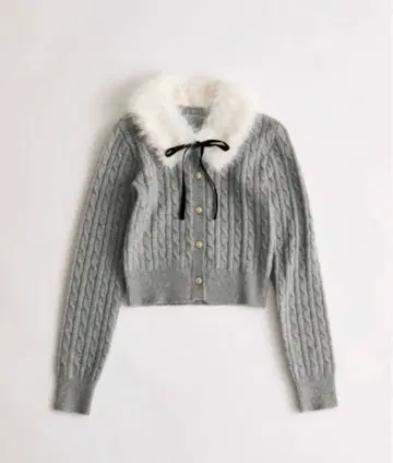 퍼 티펫 부착 케이블 가디건 OLIVE des OLIVE