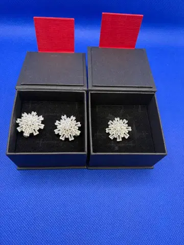 [ 새상품 ] 눈꽃 반지 & 귀찌 파티 액세서리 반지 사이즈 9