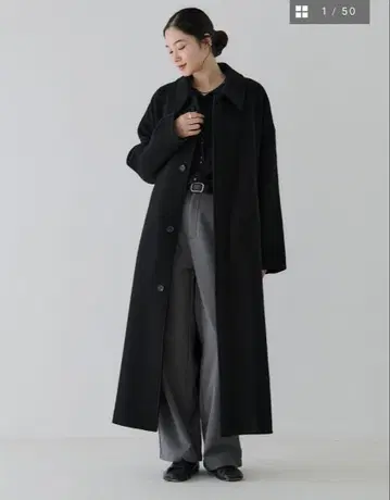 [택 포함 새상품] crewre 리버 롱 스텐카라 코트 크루레 사이즈 1