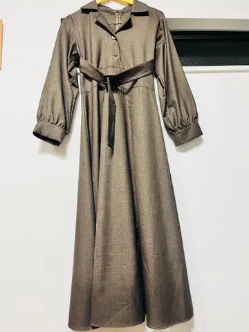 EMODA 브라운 롱 셔츠 원피스