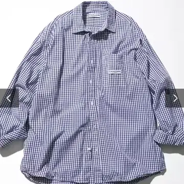 CAHLUMN 카우람 깅엄 체크 셔츠 네이비 XL