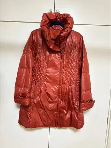 SWEET MIND 오렌지 후드 부착 다운 자켓