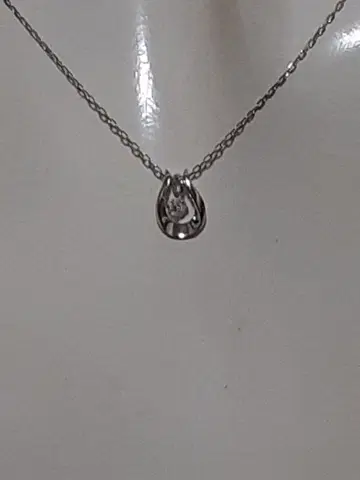 눈물형 K10 다이아 목걸이