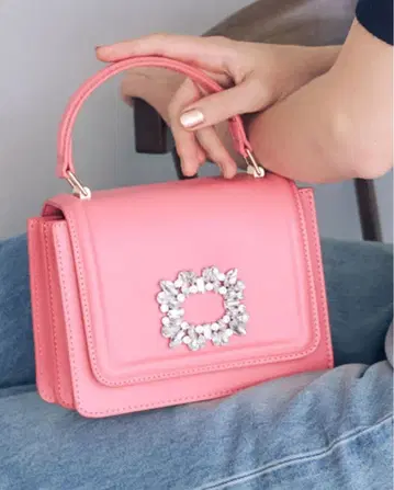 [ 새상품 ] MERCURYDUO 비쥬 부착 플리츠 BAG