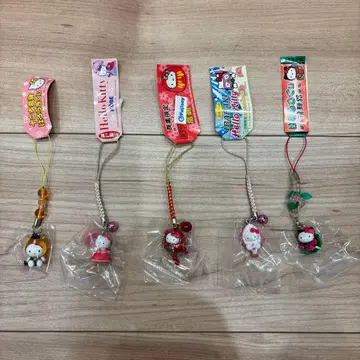 [ 가격 인하 ] 지역 한정 키티 스트랩 미개봉 5개 세트