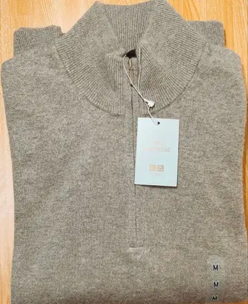 남성용 2025년 가을 신작 UNIQLO 캐시미어 하프 지퍼 스웨터