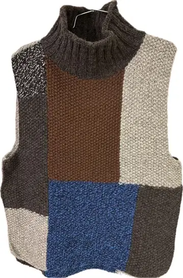 tumugu: 패치워크 니트 베스트
