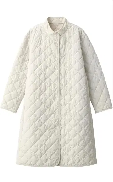 [ 새상품 ] 무인양품 코트 여성 워셔블 솜 퀼팅 코트 아이보리 L