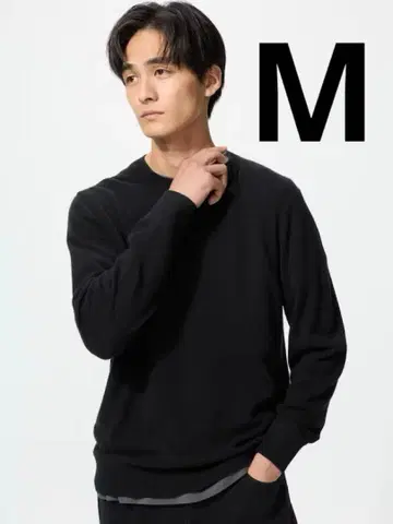 남성용 2025년 신상 UNIQLO 캐시미어 크루넥 스웨터 블랙
