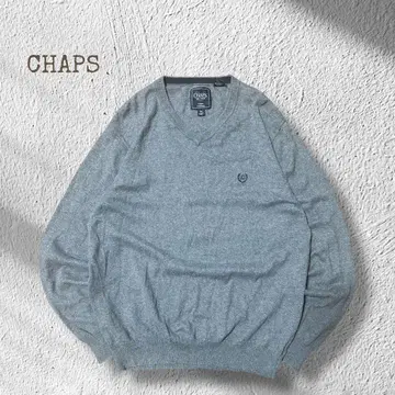 CHAPS 코튼 캐시미어 V넥 스웨터 니트 구제 의류 차프스