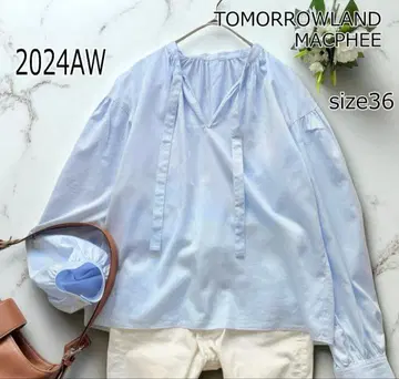 [ 2024AW ] 코튼 보타이 블라우스 size 36 MACPHEE