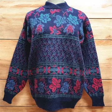 로라 애슐리 영국제 빈티지 레트로 귀여운 꽃무늬 니트 스웨터