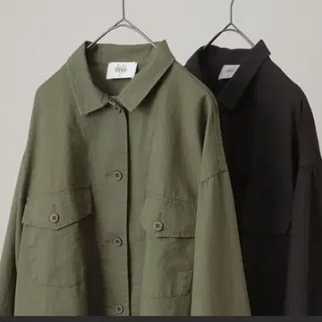오버 사이즈 밀리터리 자켓 올리브