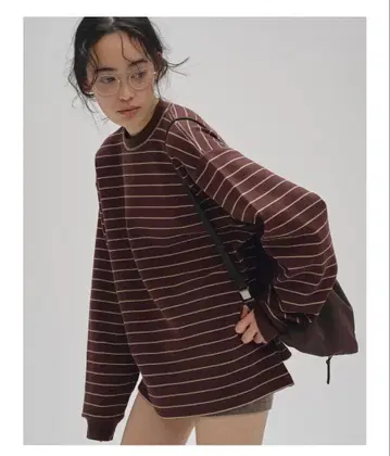 [ 새상품 ] todayful 보더 롱 T셔츠