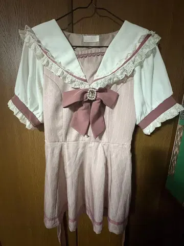 LIZLISA 세일러 카라 셋업 핑크 리즈리사