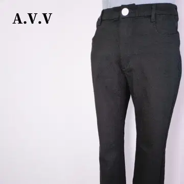A.V.V 아베베 레이온 혼방 슈퍼 스트레치 팬츠 블랙 L