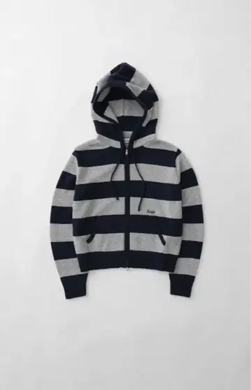 haag / astripe hoodie knit 네이비
