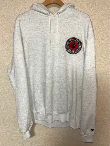 그레이 XL 후드티 프론트 자수