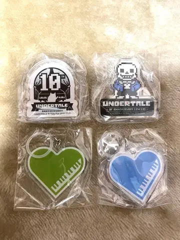 언더테일 10주년 기념 아크릴 스탠드 4개 세트