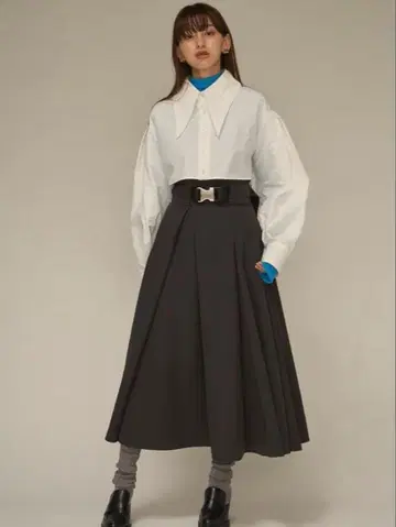 SNIDEL 스나이델 바리에 벨트 스커트