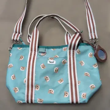 고양이 프린트 숄더백 중형