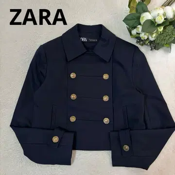ZARA 자라 더블 브레스트 나폴레옹 자켓 골드 버튼 네이비 자켓