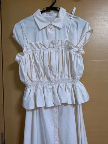 스나이델 Sustaina 뷔스티에 콤비 셔츠 원피스 SWFO242059