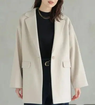 [ 미사용 ] 글로벌 워크 경쾌한 스트레치 미들 자켓 라이트 베이지