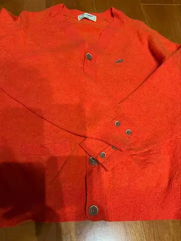 오렌지 가디건 구제 의류 크로커다일