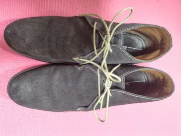 다크 네이비 스웨이드 앵클부츠