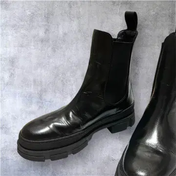 REMME 사이드 고어 부츠 통굽 38 첼시 부츠 블랙