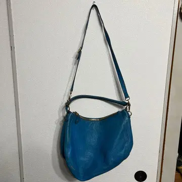 J.CREW 터콰이즈 블루 가죽 숄더백