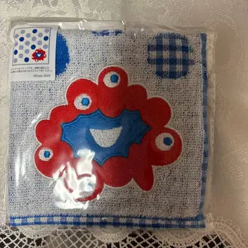 미야쿠미야쿠 타월 손수건 25cm 파랑과 하양 도트 체크