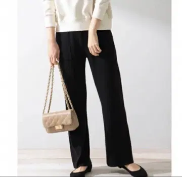 어반 리서치 서니 레이블 머신 워셔블 스트레이트 니트 팬츠