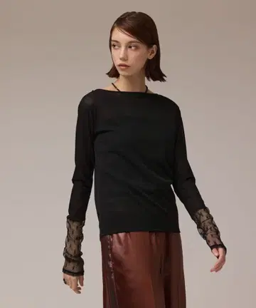 아세테이트 시어 컷 탑