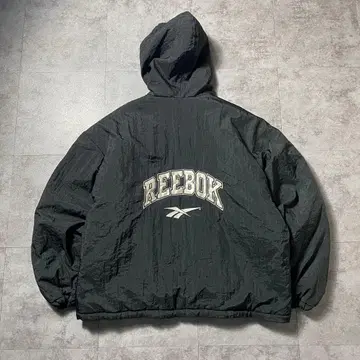 90s 리복 자수 원포인트 백 로고 충전솜 나일론 자켓